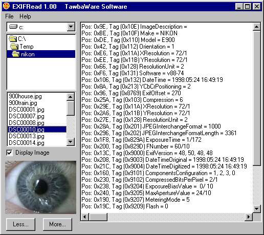 EXIFRead Screen Shot